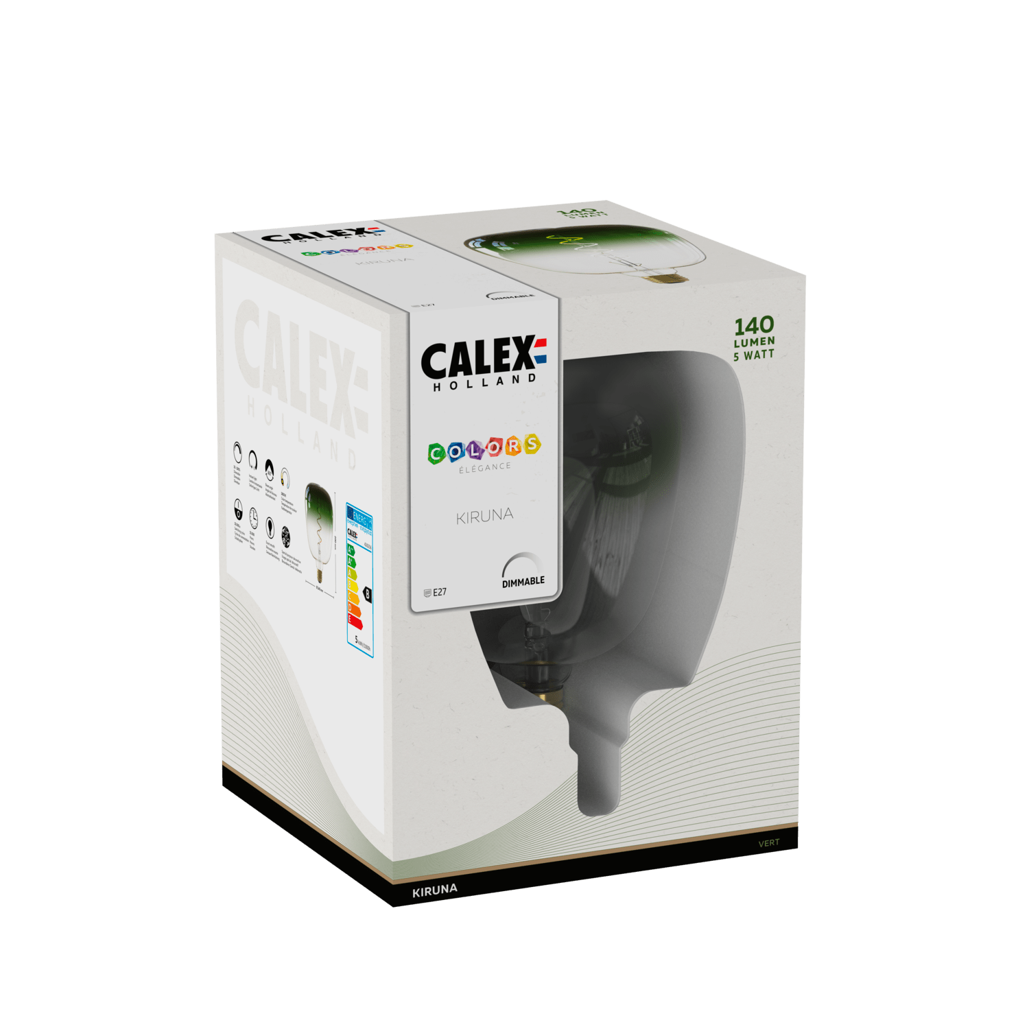 Calex Kiruna Vert LED Bulb - E27 - 5W - Dimmable