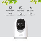 Calex Smart Binnen PTZ Camera - 2K - Wit