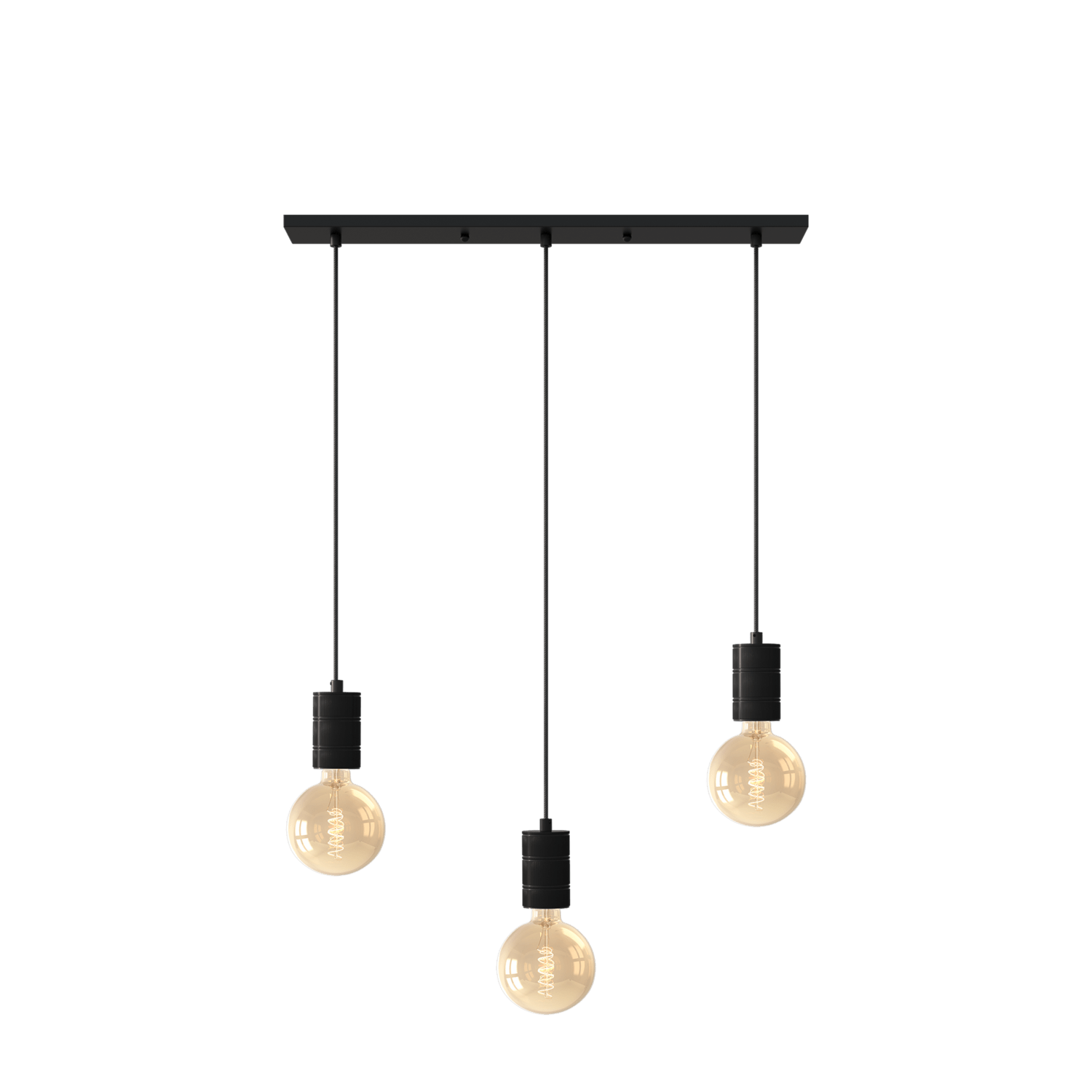 Calex Hanglamp - 3x E27 - Zwart