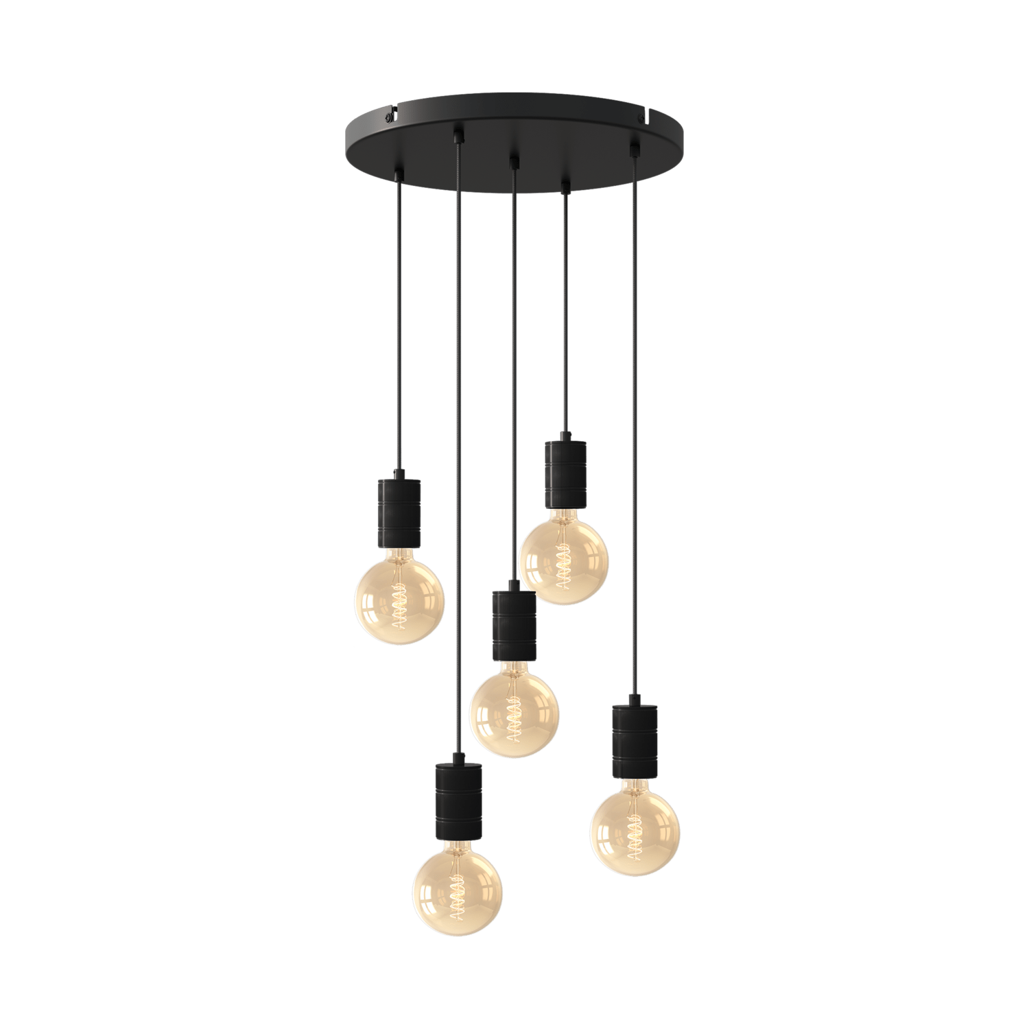Calex Hanglamp - 5x E27 - 50cm - Zwart