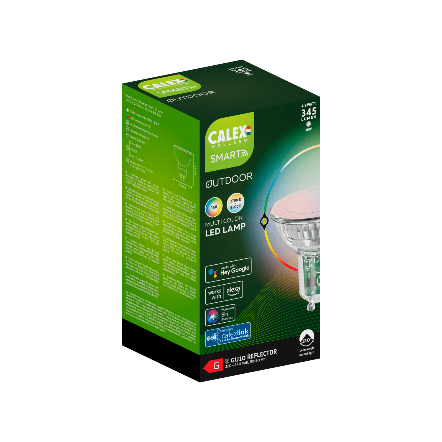 Calex Slimme Mesh LED Reflector - GU10 - CCT + RGB