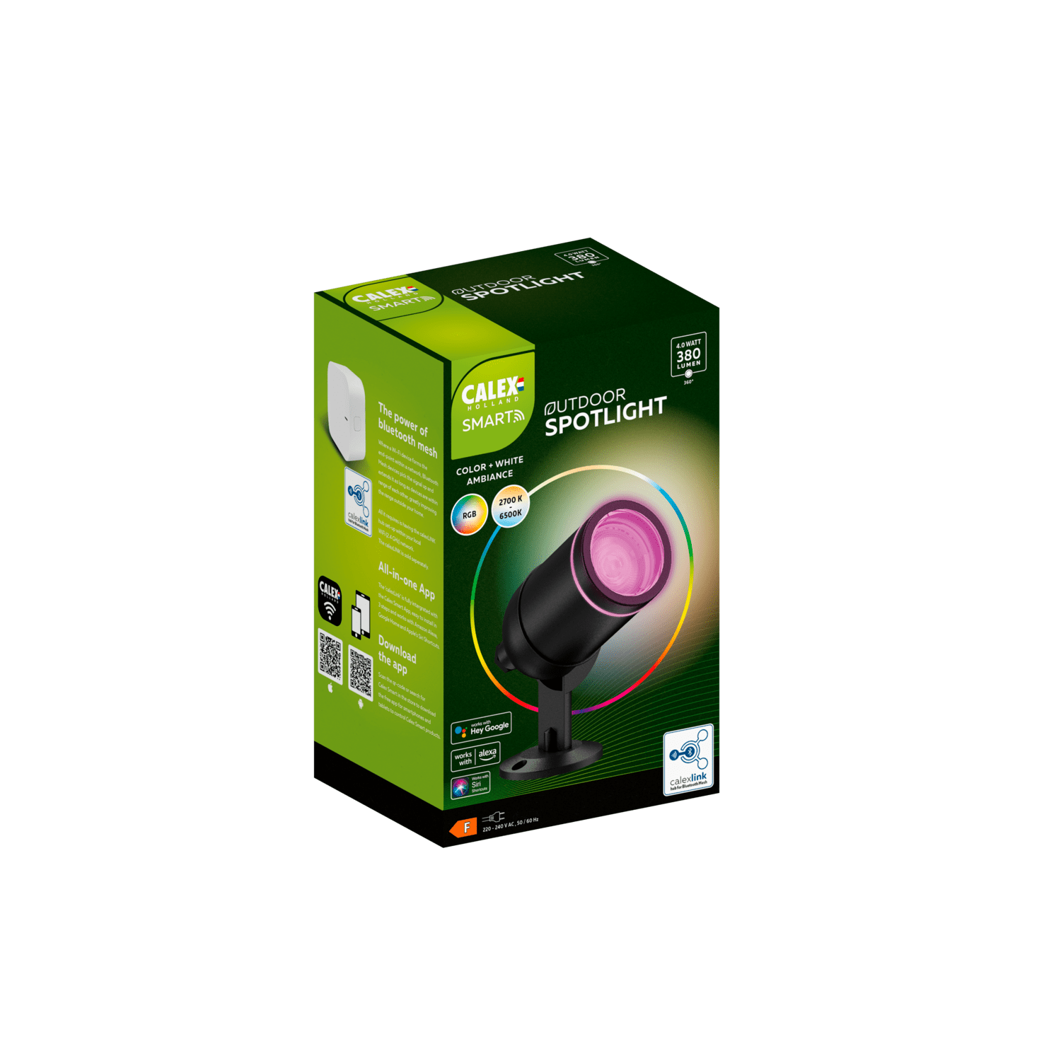 Calex Smart Spot de Sol - RGB + CCT - Noir