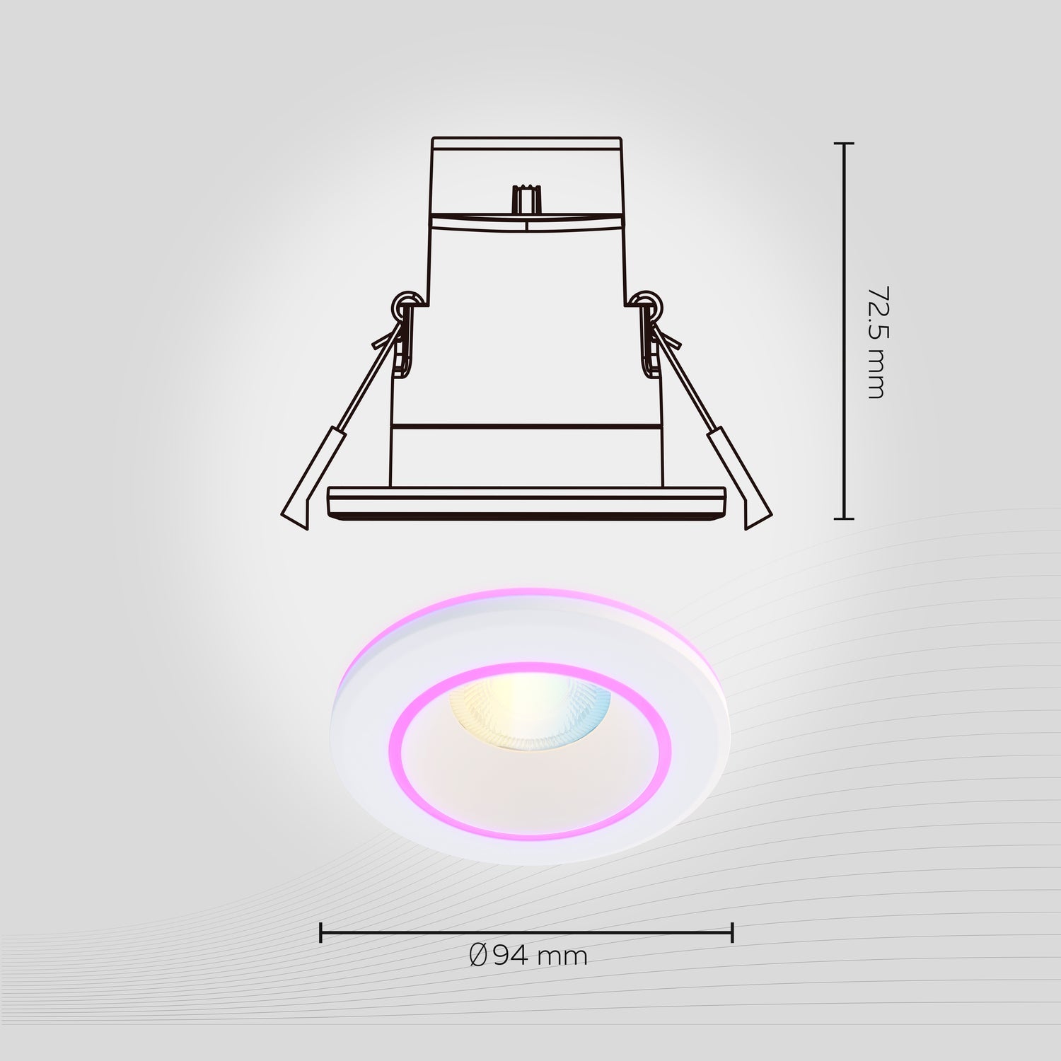 Calex Smart Halo Downlight - RGB + CCT - White