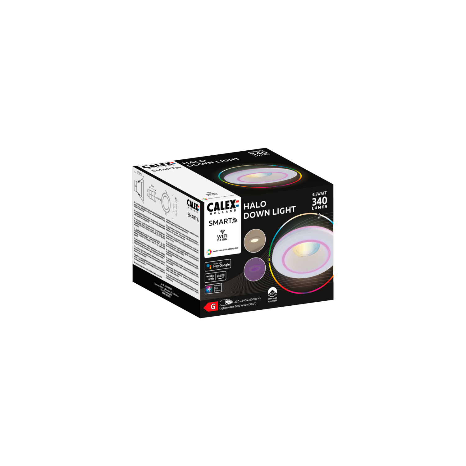 Calex Smart Halo Downlight - RGB + CCT - White