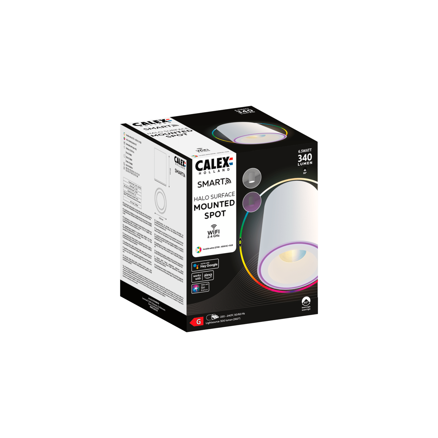 Calex Smart Halo Spot - RGB + CCT - Wit