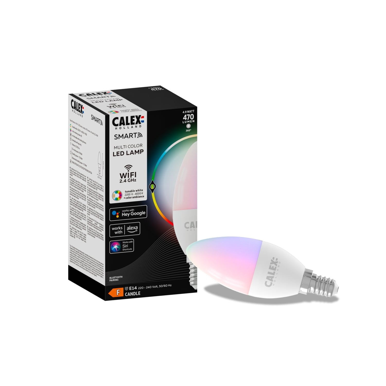 Calex Smart LED Lamp - E14 - B35 - RGB + CCT
