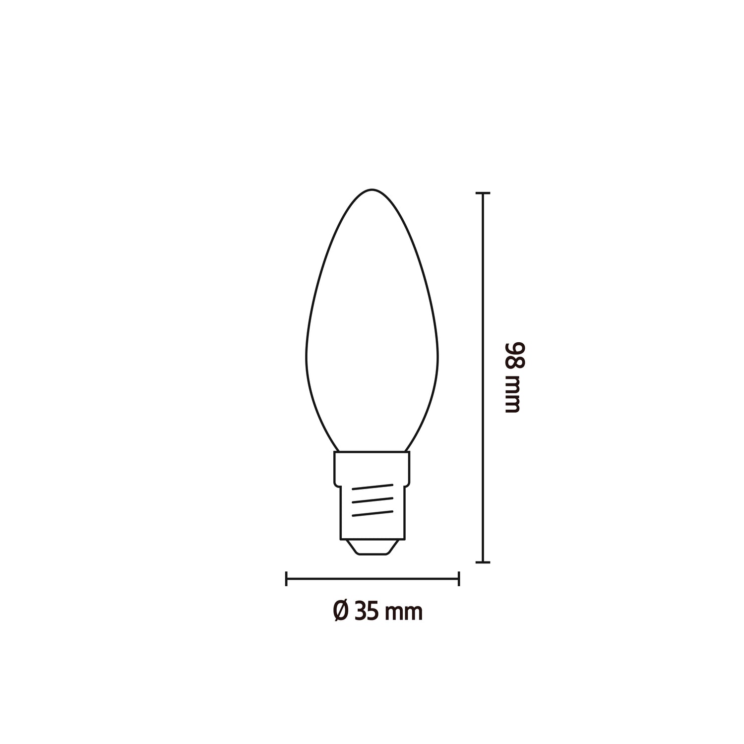 Calex Smart LED Filament Lamp - E14 - B35 - CCT - Goud