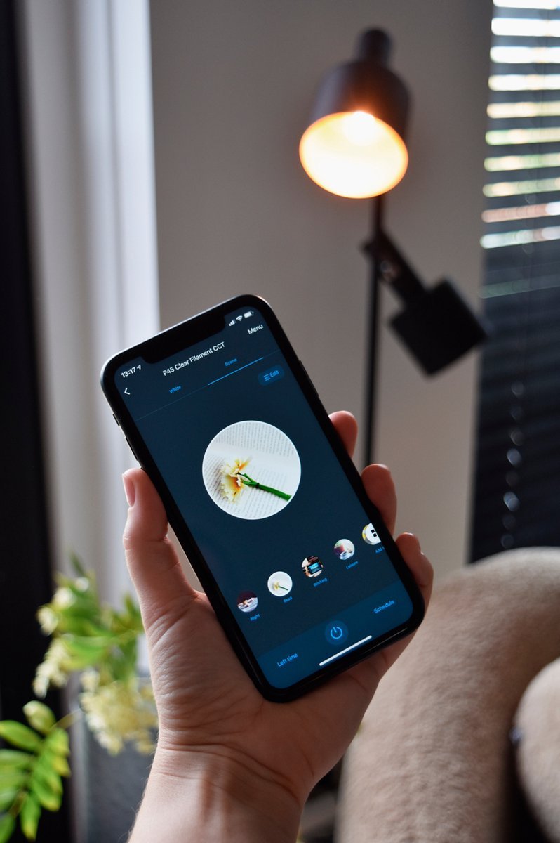 Calex Smart LED Lampe – E14 – Filament – ​​P45 – Gold – Warmweiß– 4,9W