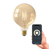 Calex Smart LED Bulb - E27 - Filament - G125 - CCT - Gold