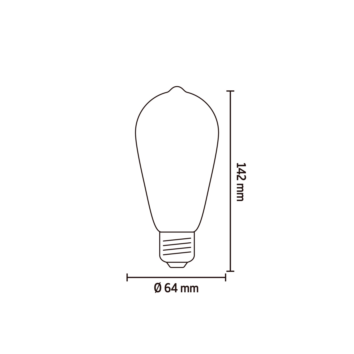 Calex Smart Ampoule LED - E27 - Filament - ST64 - CCT - Doré