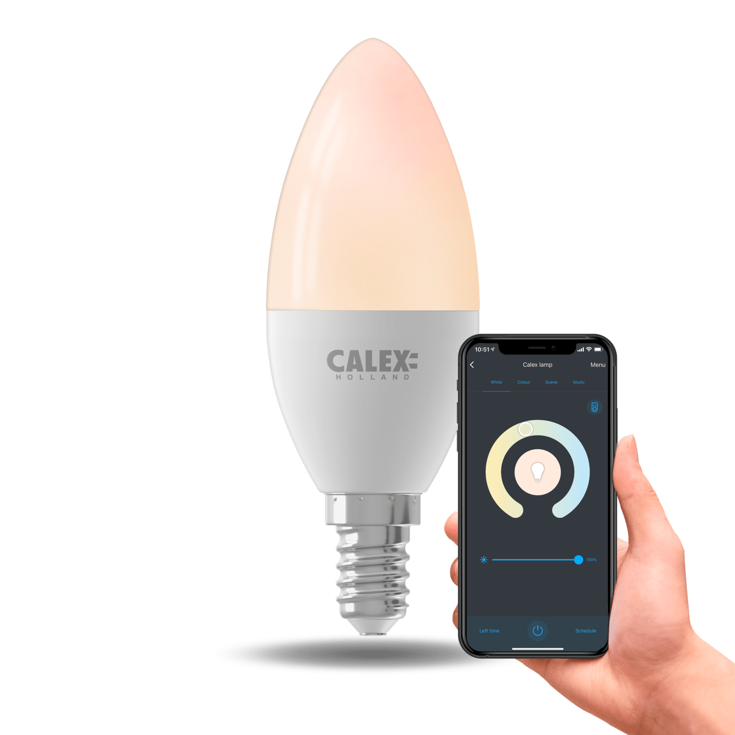 Calex Smart LED Candle - E14 - B35 - Warm White - 4.9W