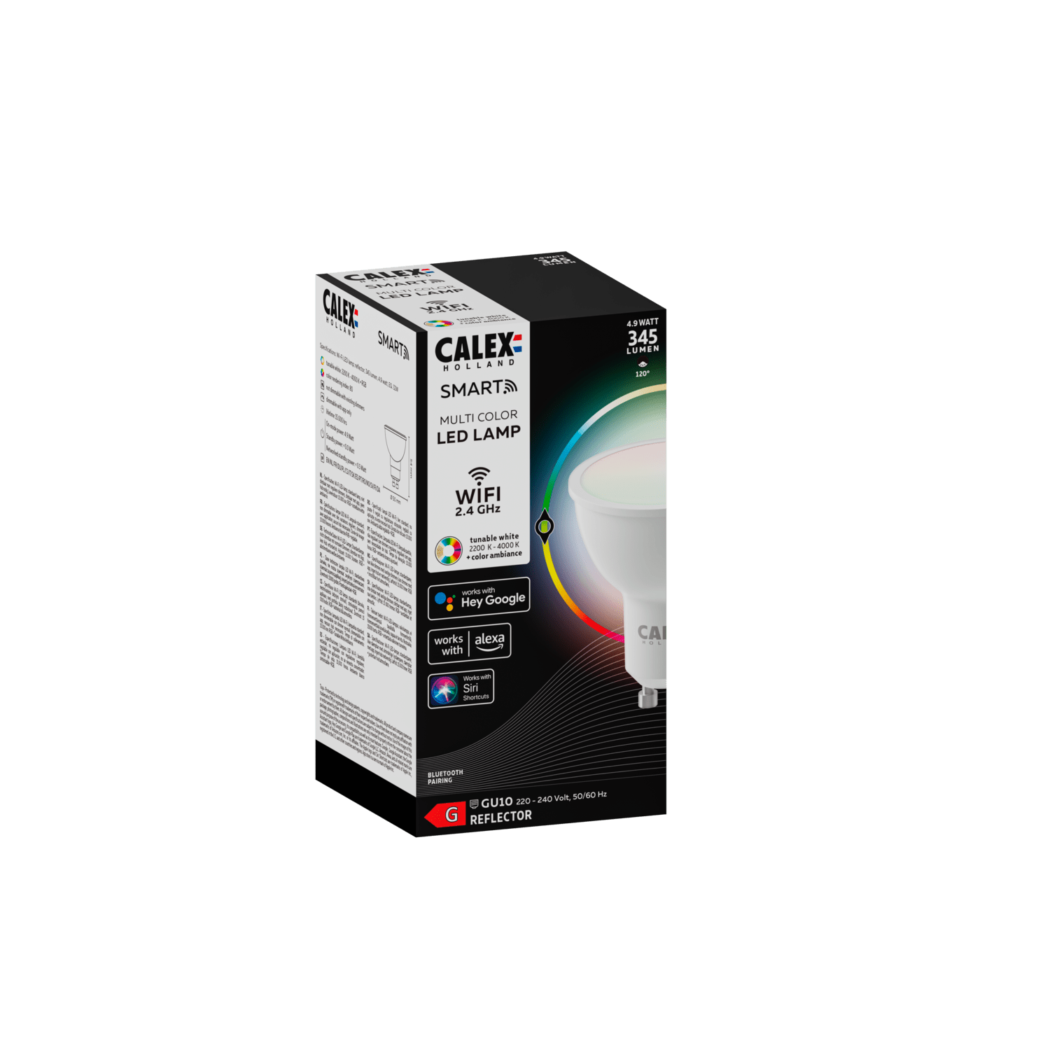 Calex Slimme LED Lamp - GU10- Reflector - RGB+Warm Wit - 5W