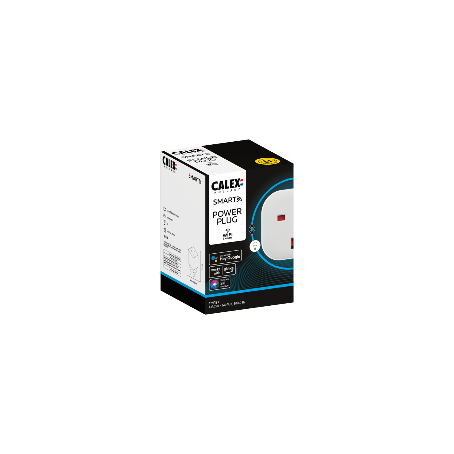 Calex Slimme Plug UK - Slimme Plug  - Wit