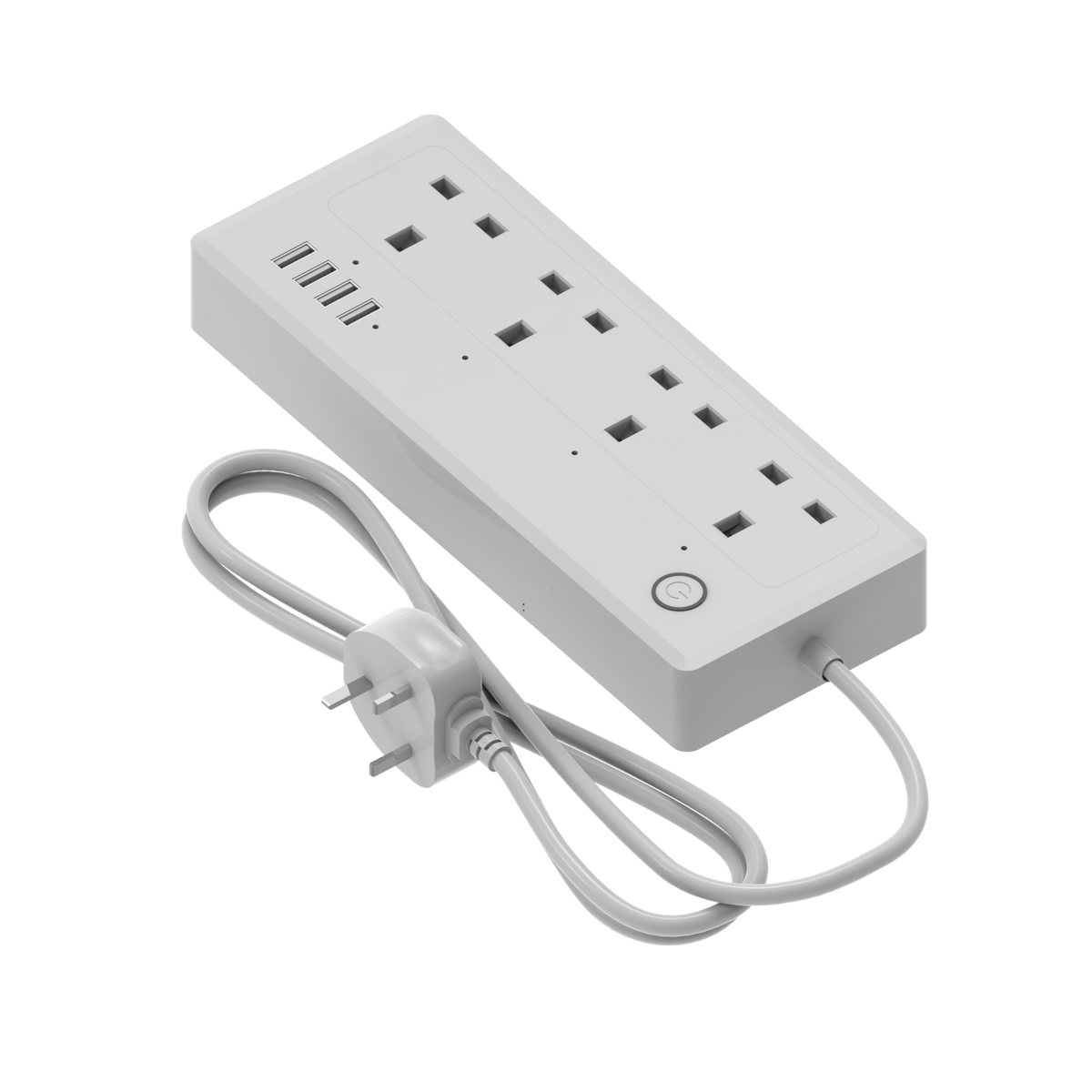 Calex Smart Extension Lead - 4x USB-A - UK Plug