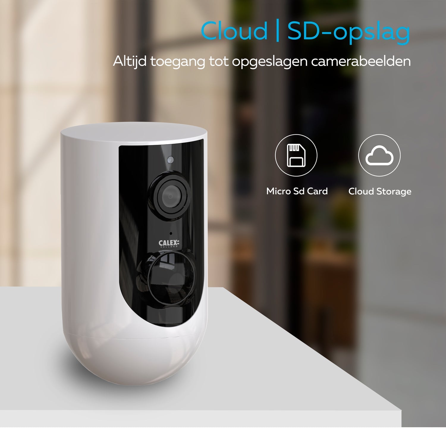 Calex Beveiligingscamera - 2K - Draadloos - Wit