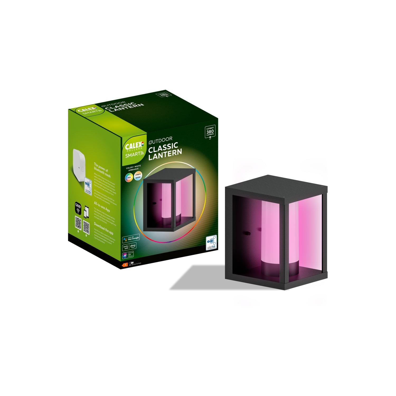 Calex Smart Wandlamp - RGB + CCT - Zwart