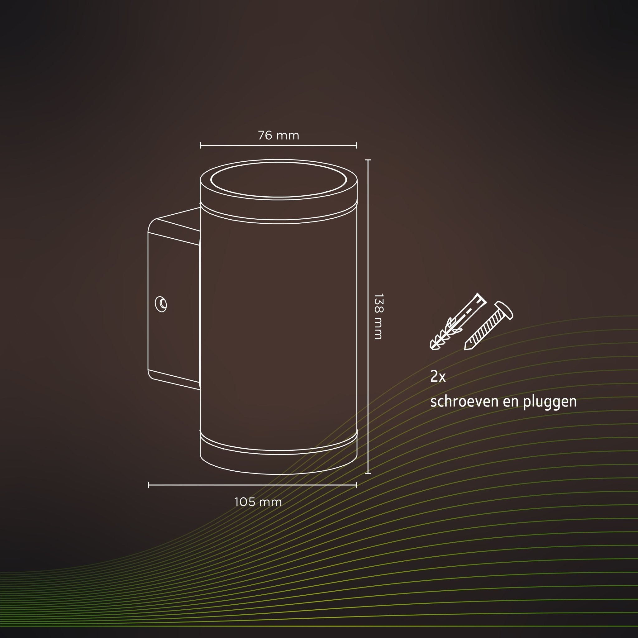 Calex Smart Wandlamp - Up & Down - RGB + CCT - Zwart