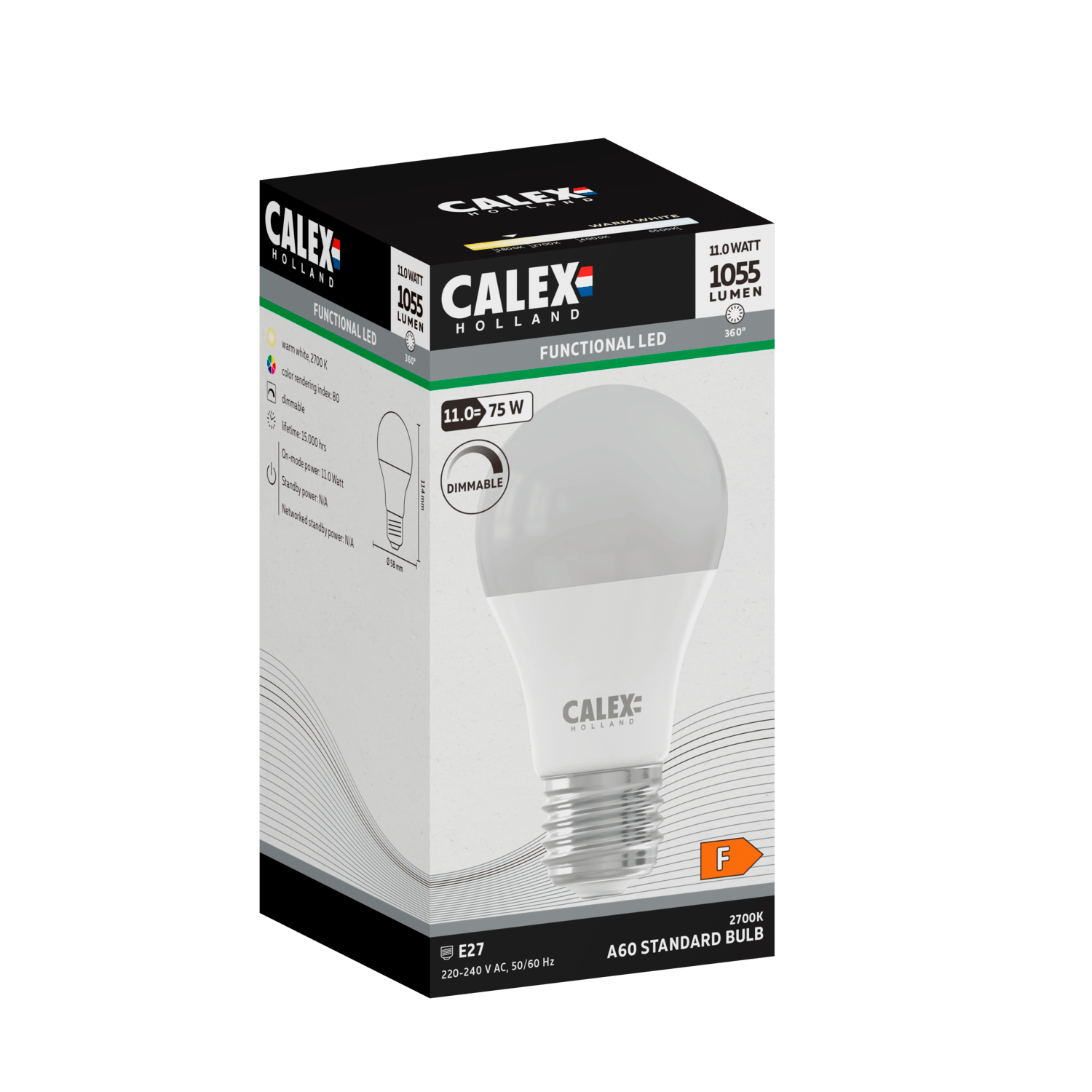 Calex SMD LED Lamp - E27 - A60 - White
