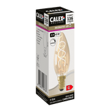 Calex Lampe LED à filament spirale - E14 - B35 - Or