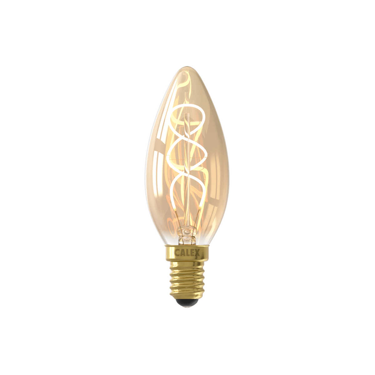 Calex Lampe LED à filament spirale - E14 - B35 - Or