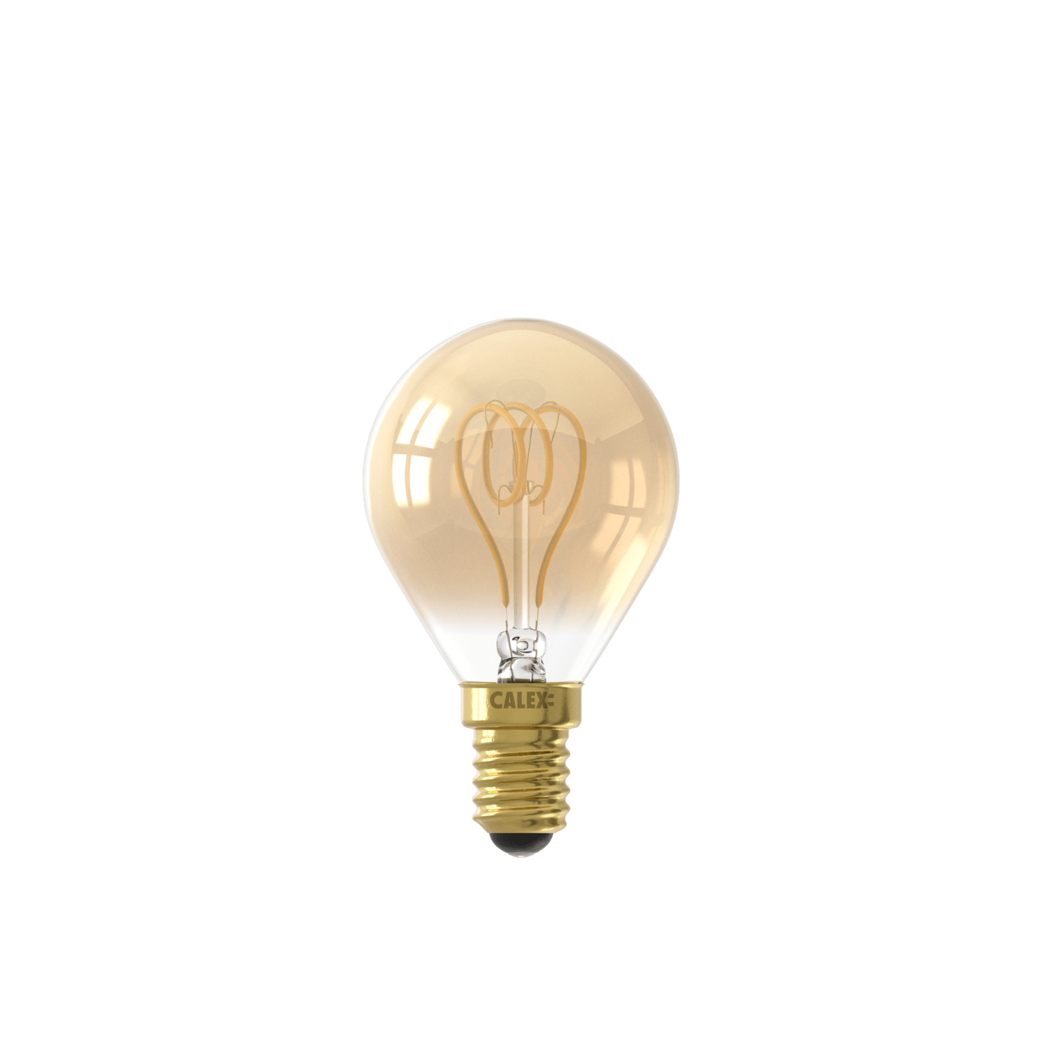Calex Spiraal Filament LED Lamp - E14 - P45 - Goud