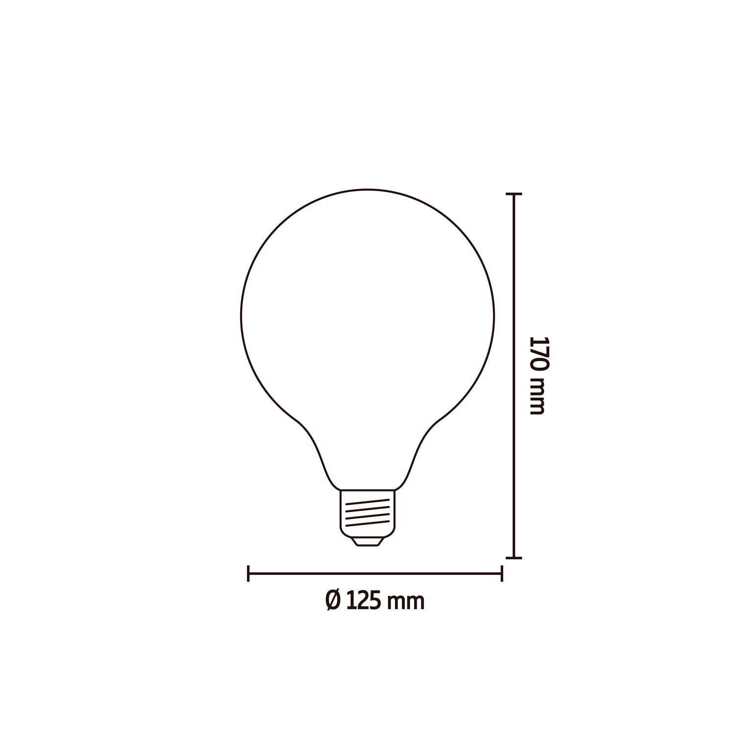 Calex Ampoule LED à filament spiralé - E27 - G125 - Doré