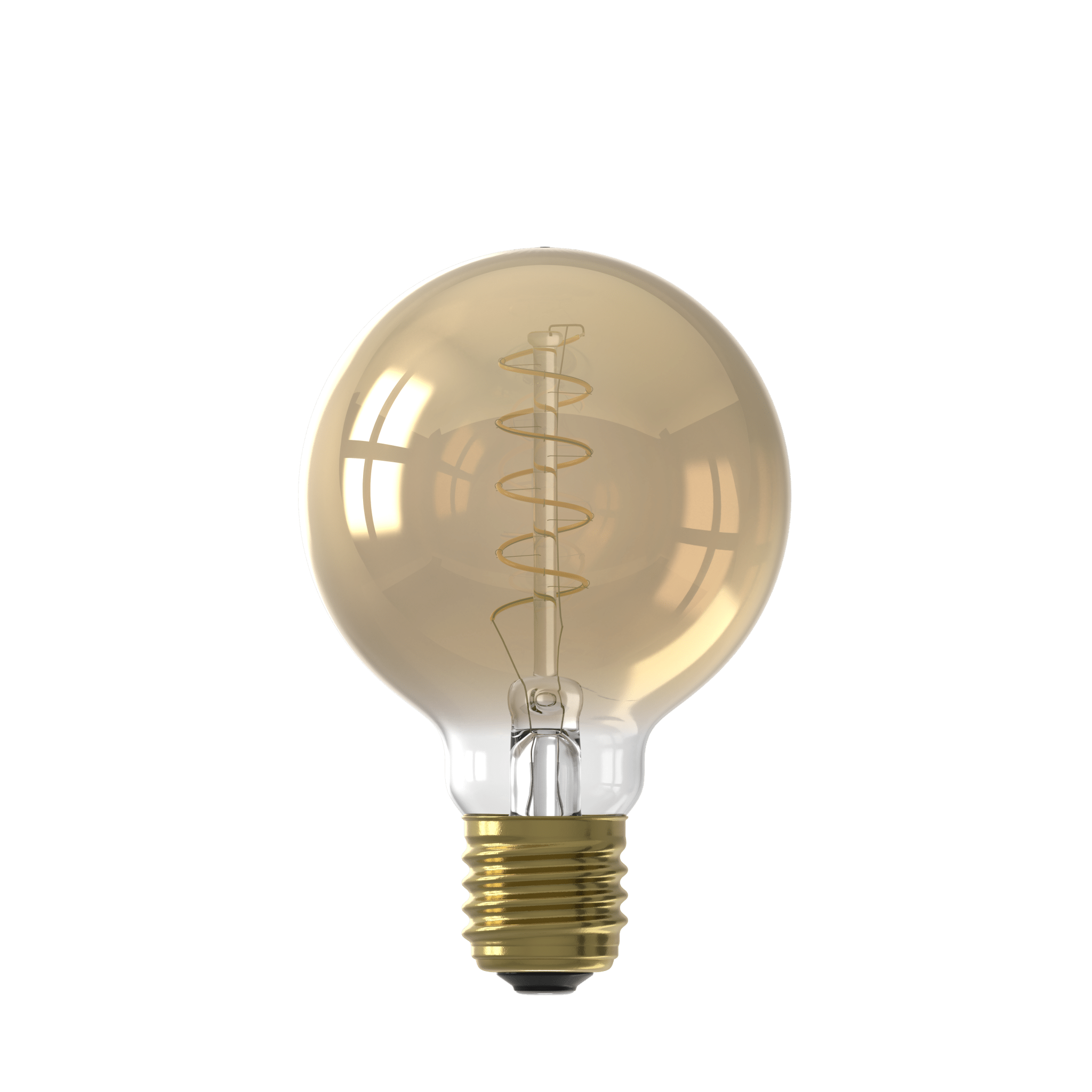 Calex Spiral Filament LED Bulb - E27 - G80 - Gold