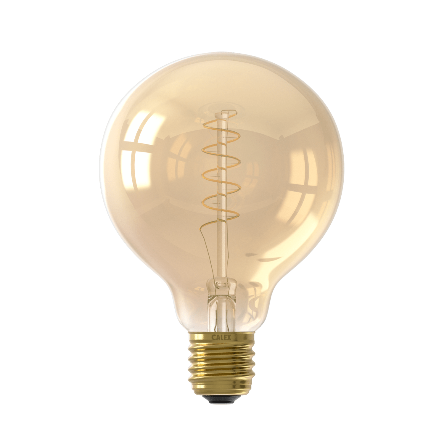 Calex Spiraal Filament LED Lamp - E27 - G95 - Goud