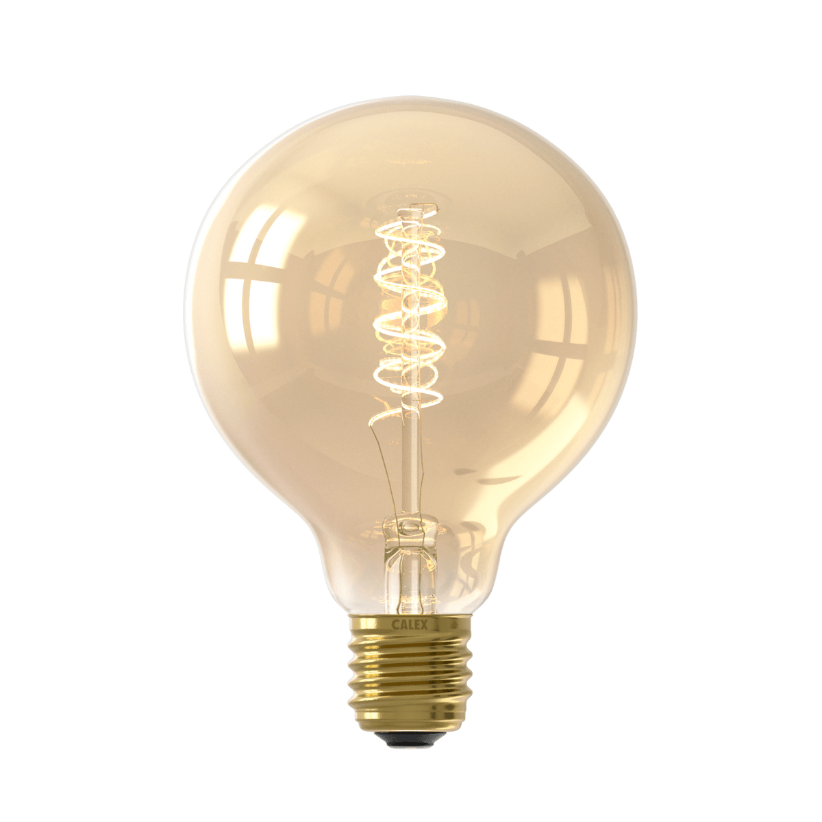 Calex Spiraal Filament LED Lamp - E27 - G95 - Goud