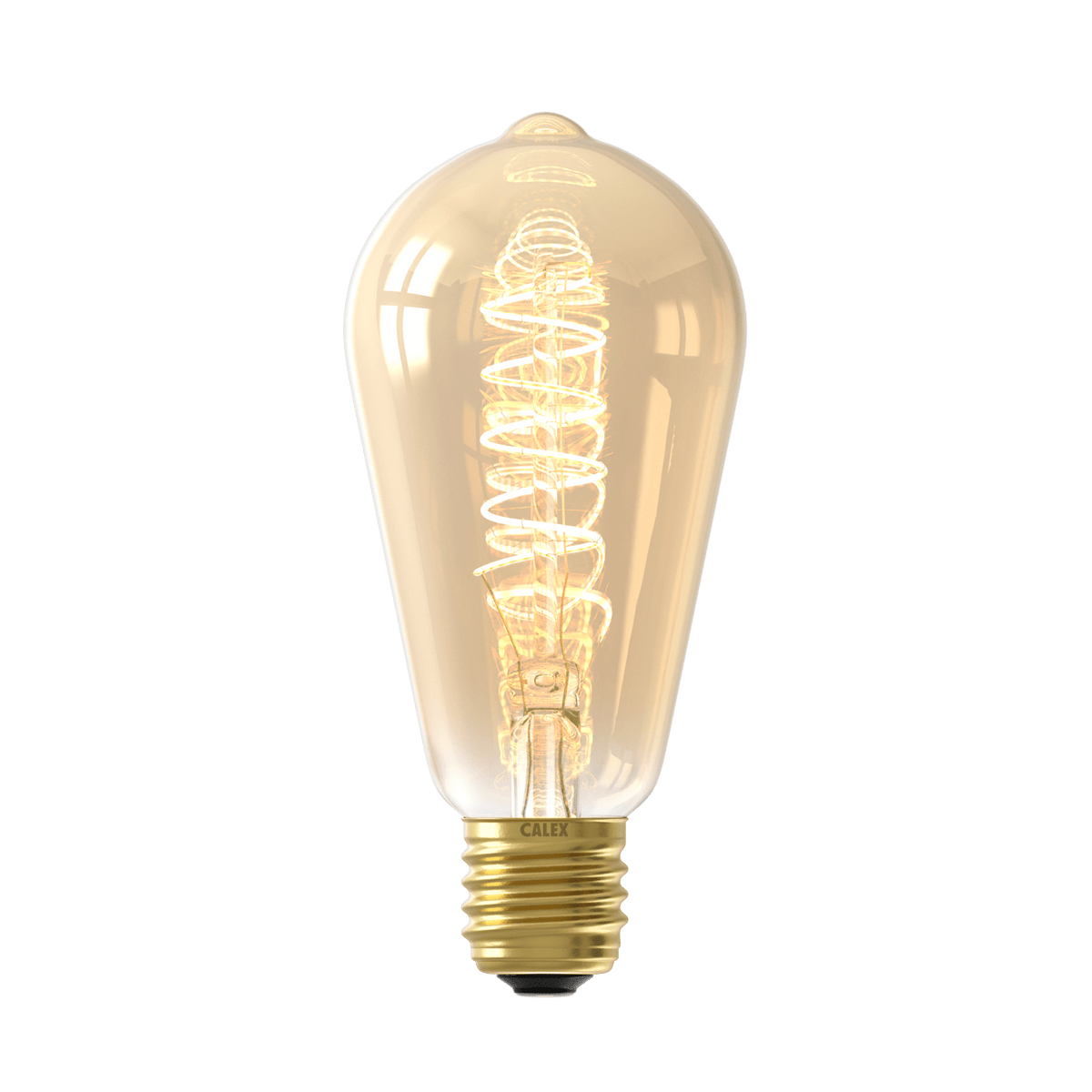 Calex Spiral Filament LED Bulb - E27 - ST64 - Gold