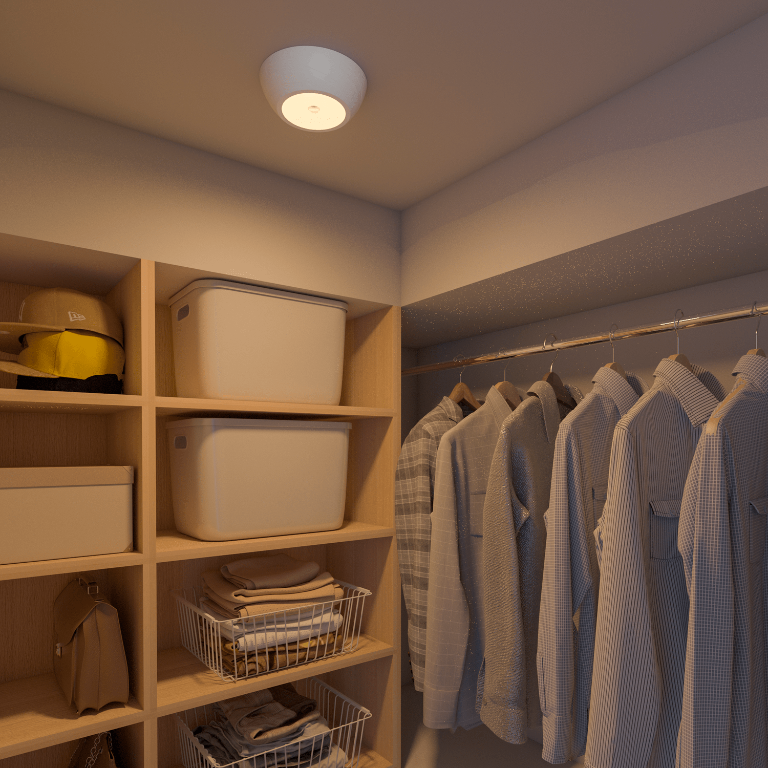 Calex Spot On Sensor Plafond licht - Draadloos -Buiten- op batterijen