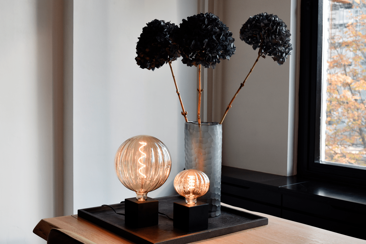 Calex Tafellamp Vierkant - E27 - Zwart