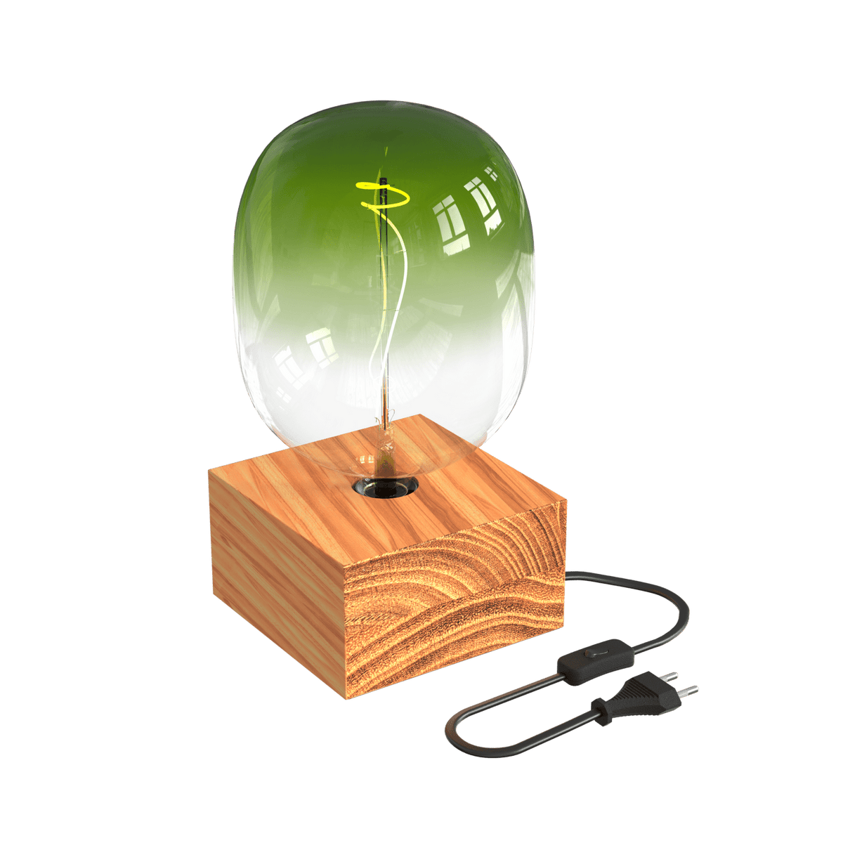 Calex Tafellamp Vierkant - E27 - FSC® Hout