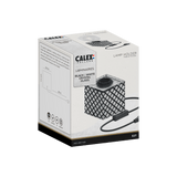 Calex TafelLamp Vierkant - E27 - Glas - Zwart/Wit