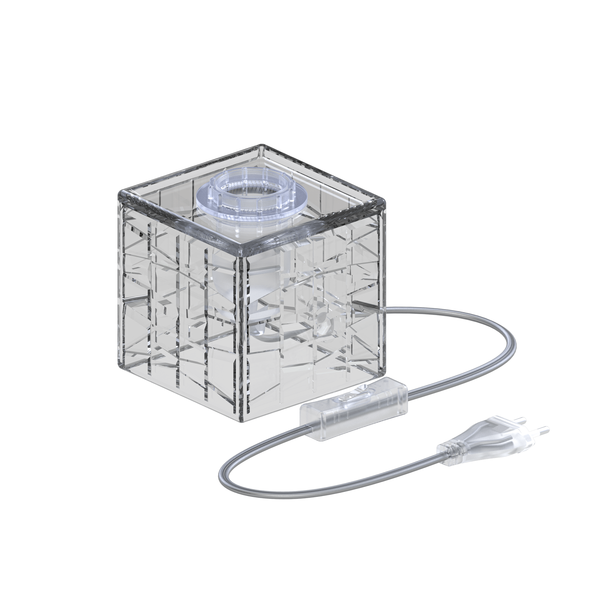 Calex TafelLamp Vierkant - E27 - Glas - Helder
