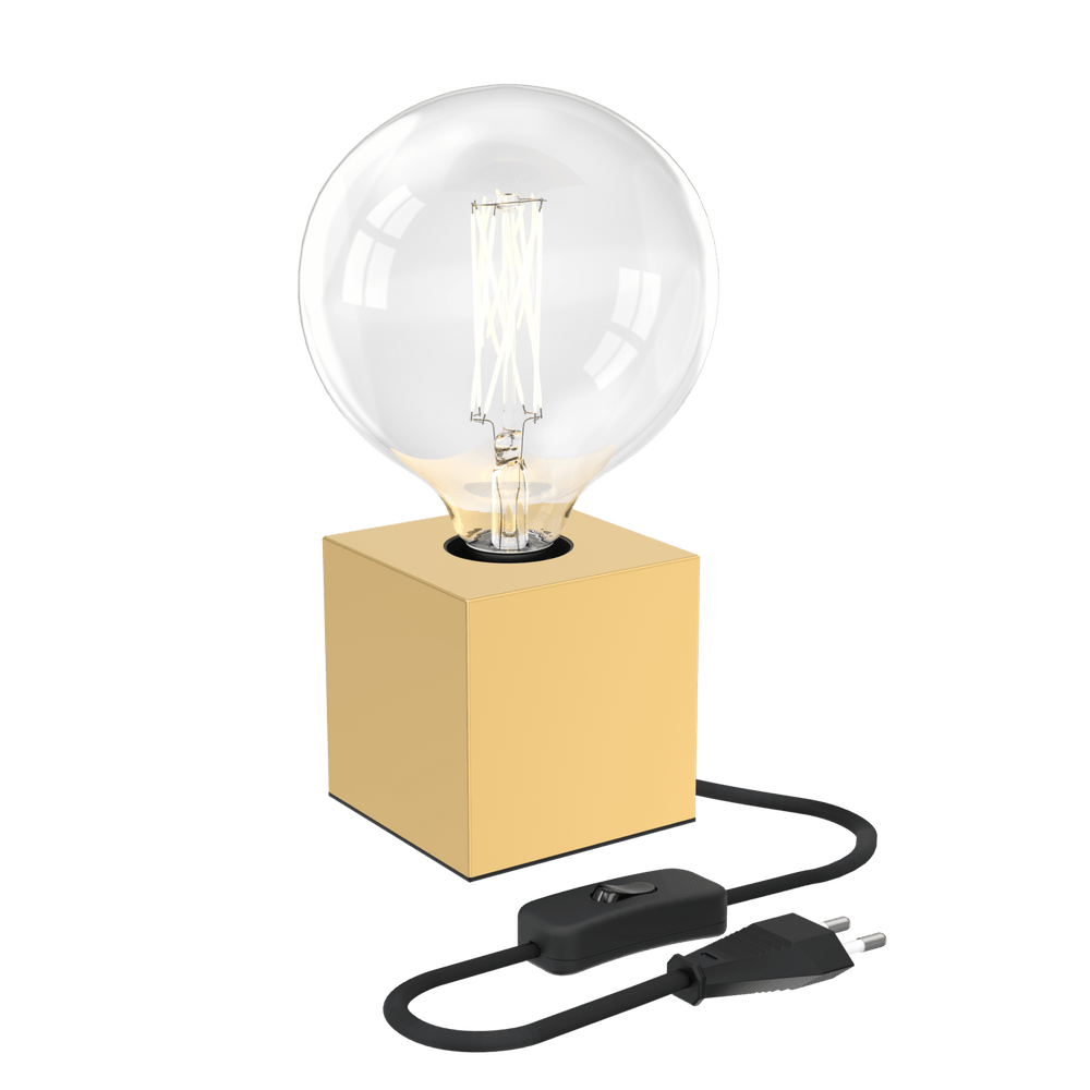 Calex TafelLamp Vierkant - E27 - Goud - Excl. Lichtbron