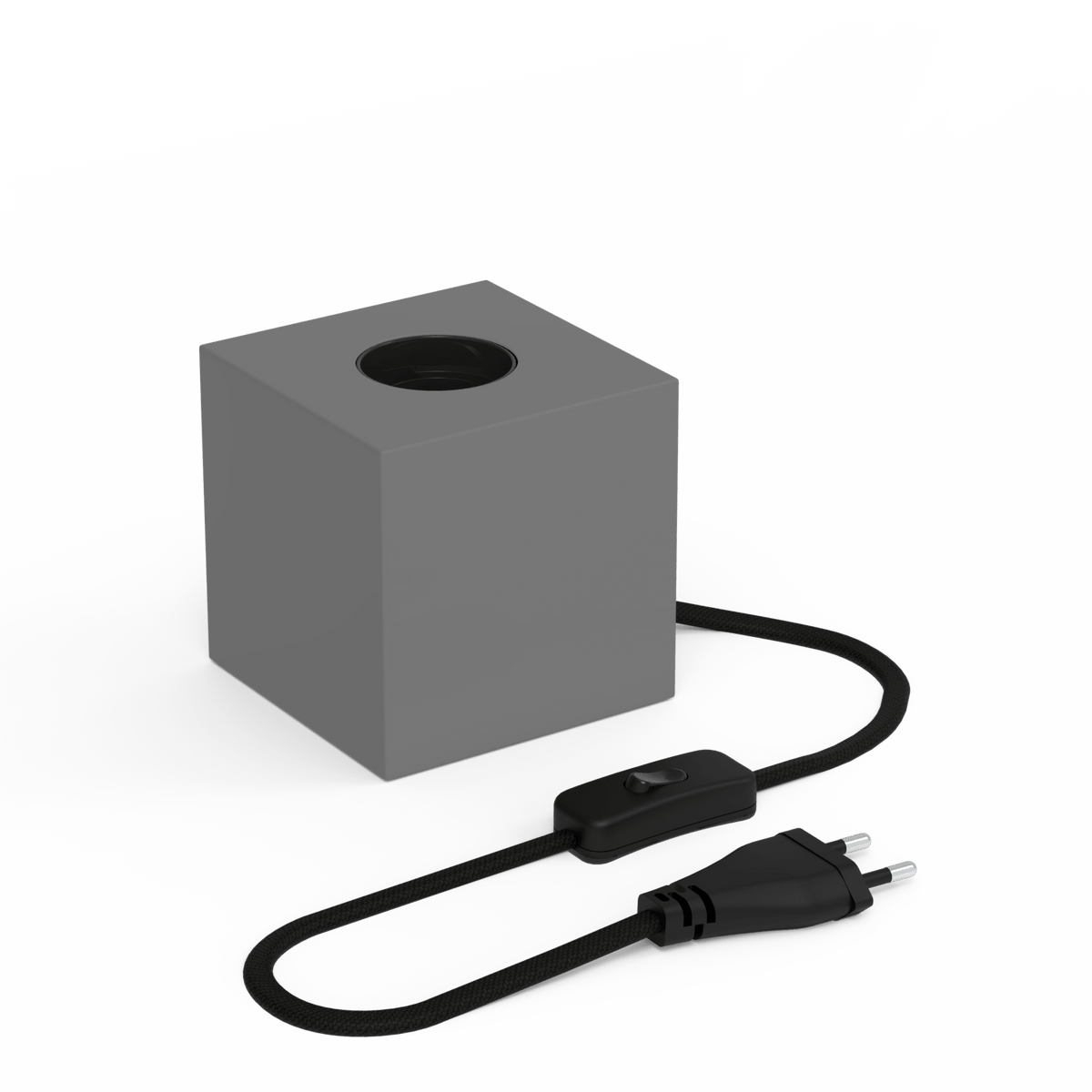 Calex TafelLamp Vierkant  - E27 - Grijs -  Excl. Lichtbron