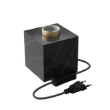 Calex Tafellamp Vierkant - E27 - Marmer - Zwart