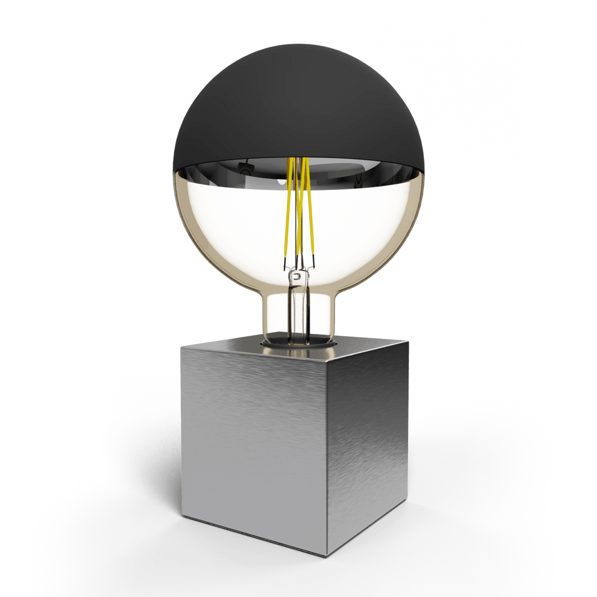 Calex Tafel Lamp Vierkant  - E27 - Zilver - Excl. lichtbron