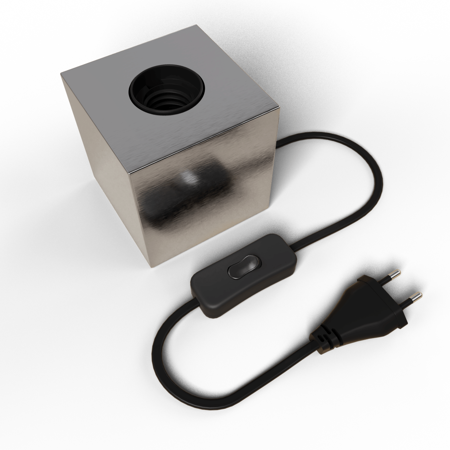 Calex Tafel Lamp Vierkant  - E27 - Zilver - Excl. lichtbron