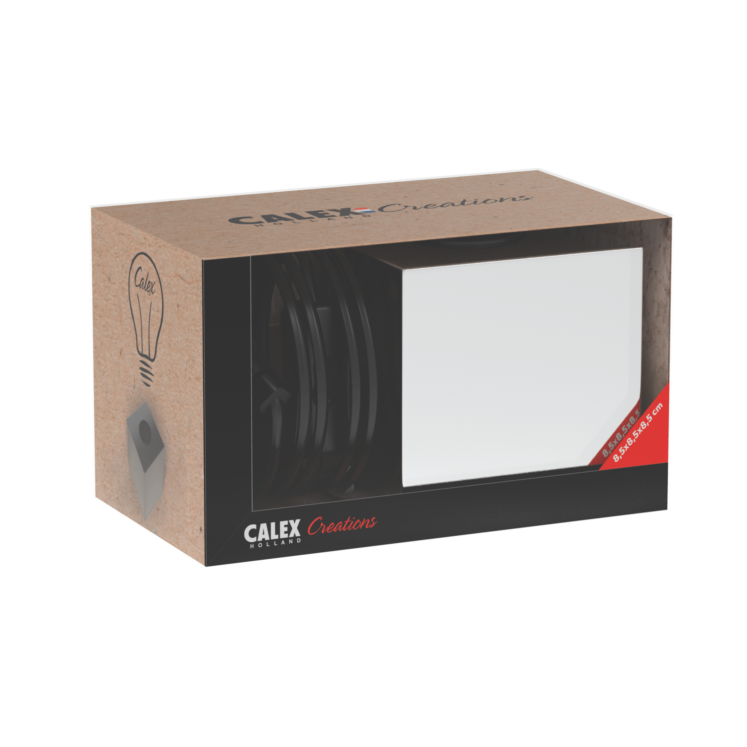 Calex Tafel Lamp Vierkant  - E27 - Zilver - Excl. lichtbron