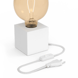 Calex TafelLamp Vierkant  - E27 - Wit -  Excl. Lichtbron