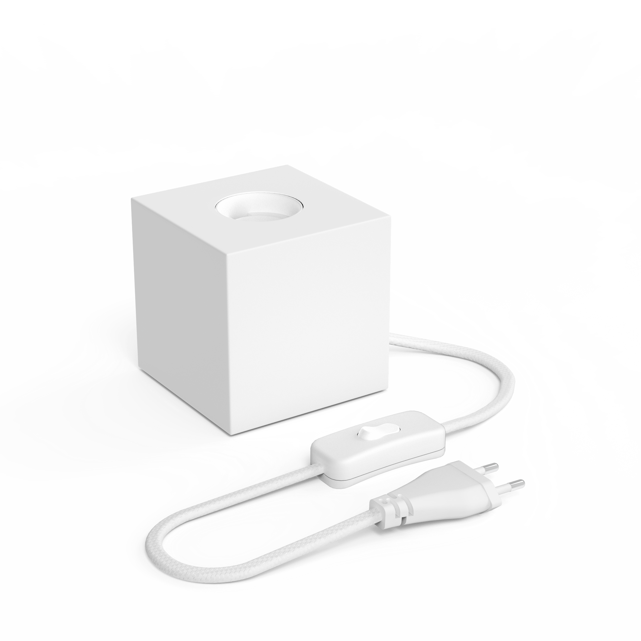 Calex TafelLamp Vierkant  - E27 - Wit -  Excl. Lichtbron