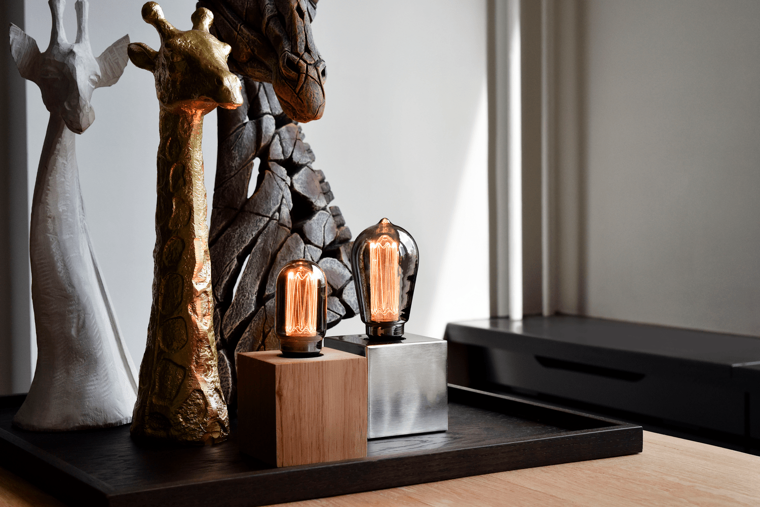 Calex Tafellamp Vierkant - E27 - FSC® Hout