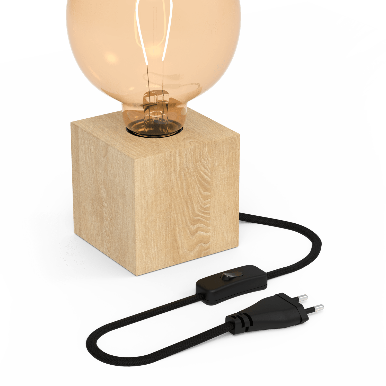 Calex Tafellamp Vierkant - E27 - FSC® Hout