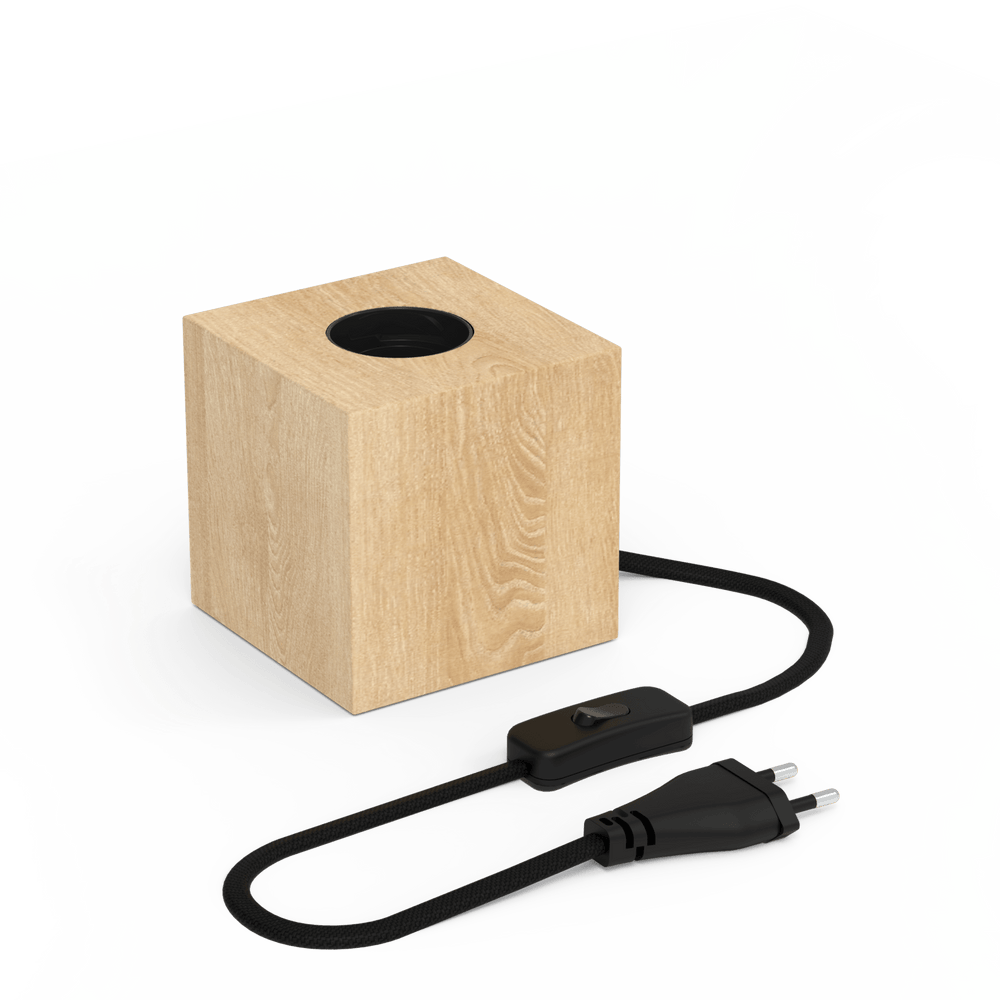 Calex Tafellamp Vierkant - E27 - FSC® Hout