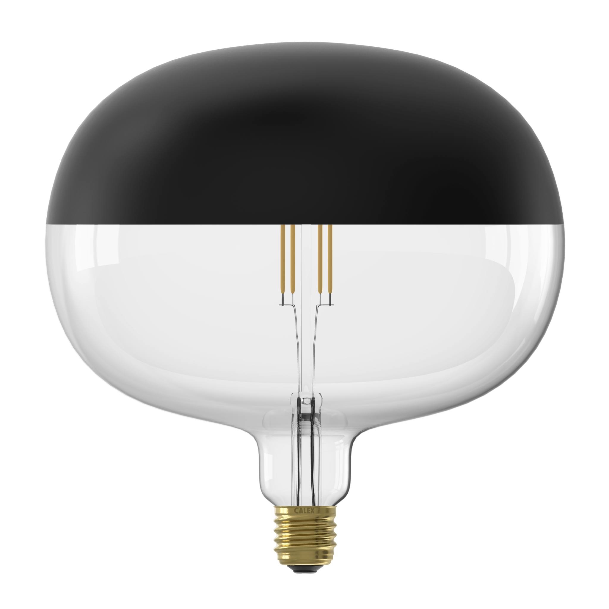 Calex Top mirror Bulb - E27 - Filament - Boden - Black