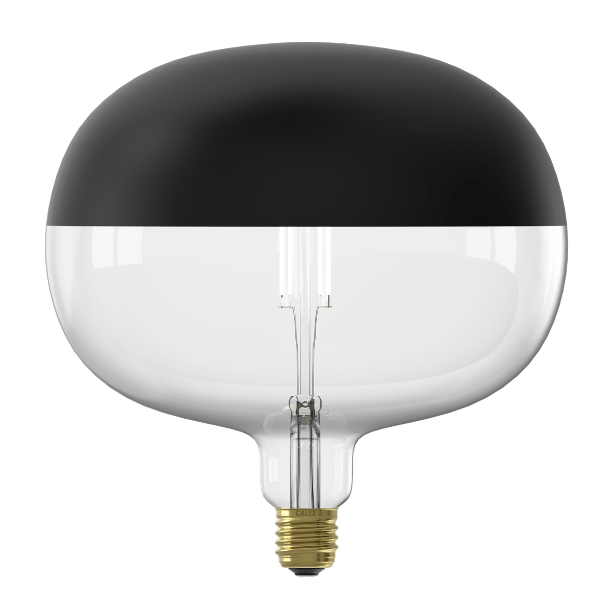 Calex Top mirror Bulb - E27 - Filament - Boden - Black