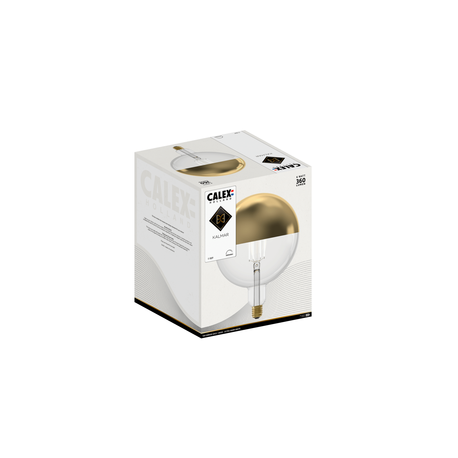 Calex Top Mirror Lamp - E27 - Filament - Kalmar - Goud