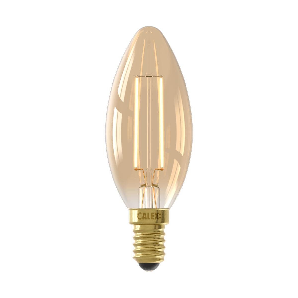 Calex Warm Filament LED Lamp - E14 - B35 - Goud